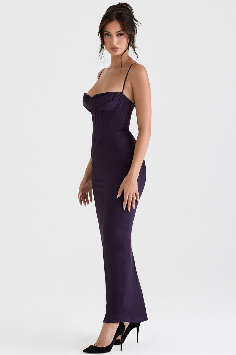 Violet corset maxi dress