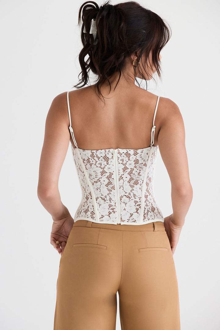 Ivory lace corset