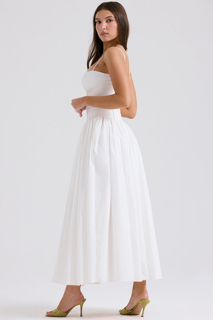 White maxi sundress